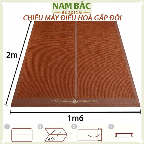 Chiếu Mây Cuộn Gấp Gọn Điều Hoà 1.5m - Mát Lạnh, Không Mùi, Bền Đẹp - NAM BẮC BEDDING