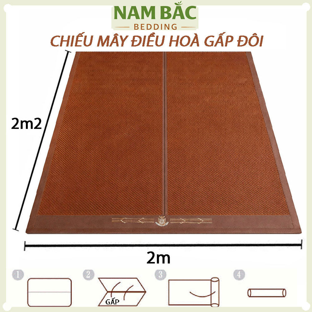 Chiếu Mây Cuộn Gấp Gọn Điều Hoà 2.0m - Mát Lạnh, Không Mùi, Bền Đẹp - NAM BẮC BEDDING